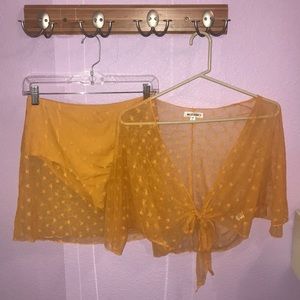 yellow two piece set